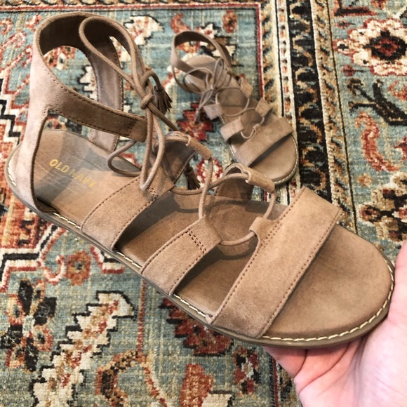 Old Navy Tan Gladiator Sandals - Picture 2 of 2